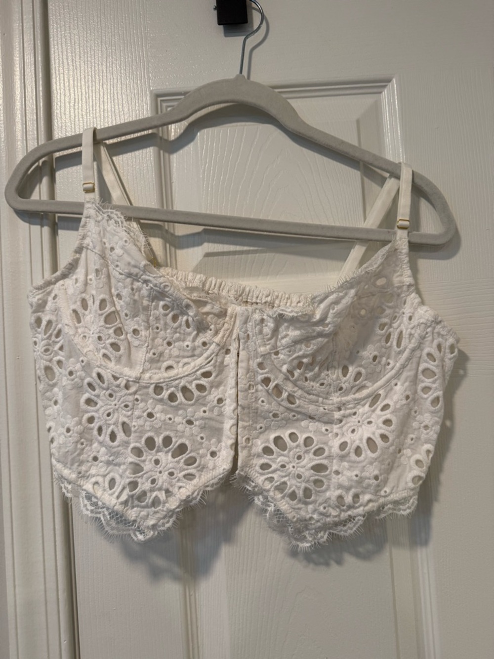 Anthropologie White Eyelet Lace Camisole